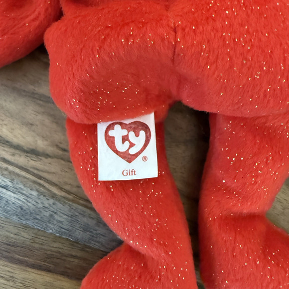 TY Beanie Babies Christmas Gift Bear Lot Peace Joy Love Red Green White Vintage - Picture 3 of 4